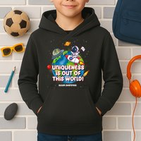 Uniqueness Is Out Of This World Autism Awareness Space Kids Hoodie