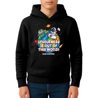 Uniqueness Is Out Of This World Autism Awareness Space Kids Hoodie