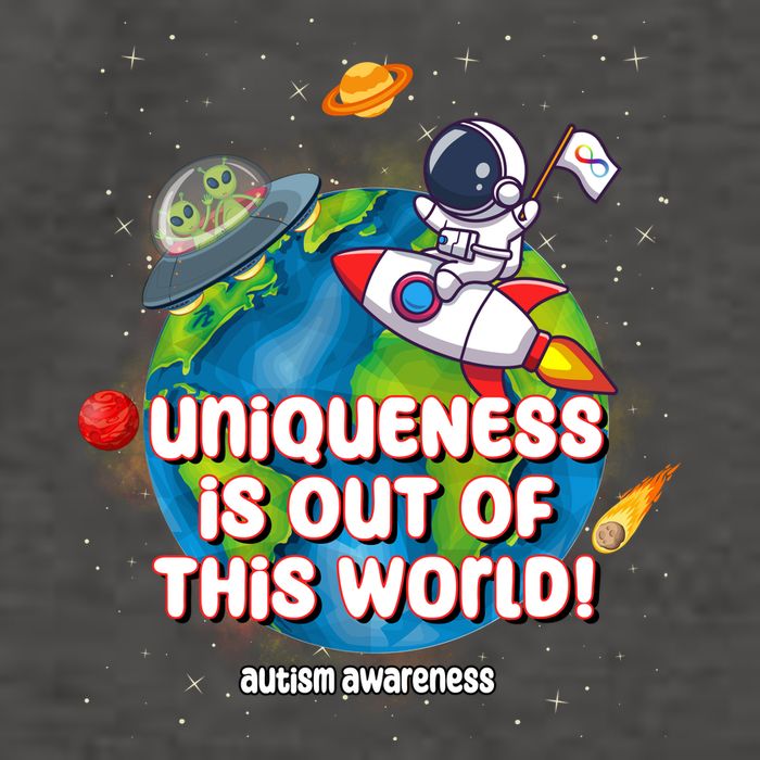 Uniqueness Is Out Of This World Autism Awareness Space Vector Backpack