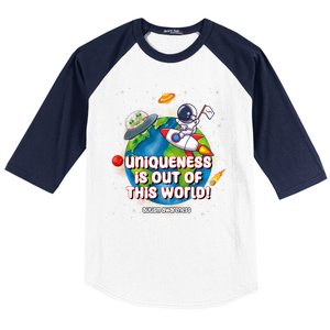 Uniqueness Is Out Of This World Autism Awareness Space Baseball Sleeve Shirt