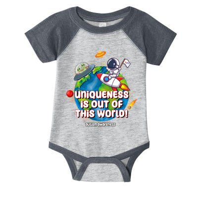 Uniqueness Is Out Of This World Autism Awareness Space Infant Baby Jersey Bodysuit