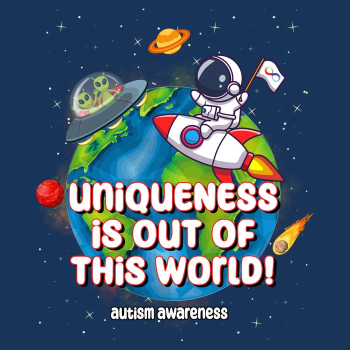 Uniqueness Is Out Of This World Autism Awareness Space Infant Baby Jersey Bodysuit