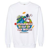 Uniqueness Is Out Of This World Autism Awareness Space Garment-Dyed Sweatshirt