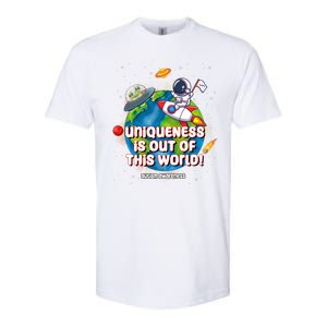 Uniqueness Is Out Of This World Autism Awareness Space Softstyle CVC T-Shirt