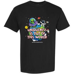 Uniqueness Is Out Of This World Autism Awareness Garment-Dyed Heavyweight T-Shirt