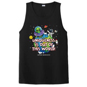 Uniqueness Is Out Of This World Autism Awareness PosiCharge Competitor Tank