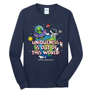 Uniqueness Is Out Of This World Autism Awareness Tall Long Sleeve T-Shirt