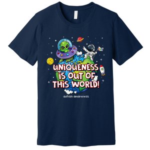 Uniqueness Is Out Of This World Autism Awareness Premium T-Shirt