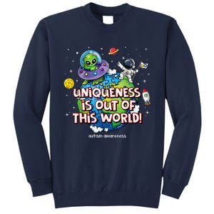 Uniqueness Is Out Of This World Autism Awareness Tall Sweatshirt