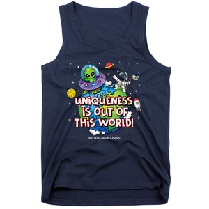 Uniqueness Is Out Of This World Autism Awareness Tank Top