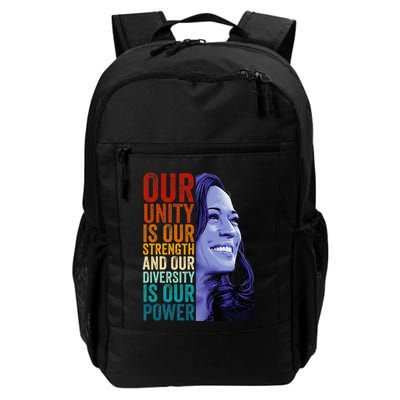 Unity Is Our Strength Diversity Is Our Power Kamala Harris Daily Commute Backpack