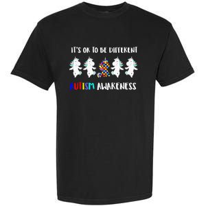 Unicorn It's OkTo Be Different Autism Awareness Tee Garment-Dyed Heavyweight T-Shirt