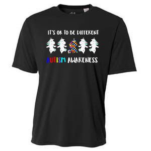 Unicorn It's OkTo Be Different Autism Awareness Tee Cooling Performance Crew T-Shirt