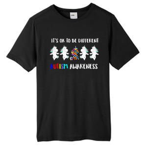 Unicorn It's OkTo Be Different Autism Awareness Tee Tall Fusion ChromaSoft Performance T-Shirt