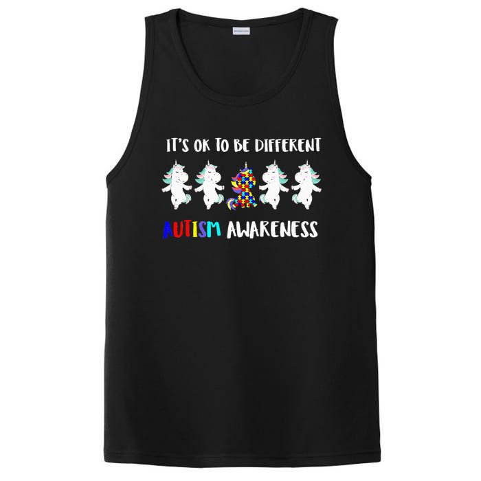 Unicorn It's OkTo Be Different Autism Awareness Tee PosiCharge Competitor Tank