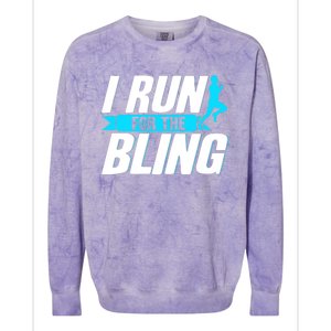 Ultramarathon I Run For The Bling Ultra Marathon Runner Colorblast Crewneck Sweatshirt