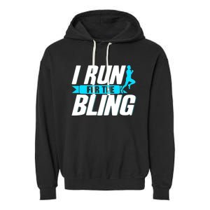 Ultramarathon I Run For The Bling Ultra Marathon Runner Garment-Dyed Fleece Hoodie