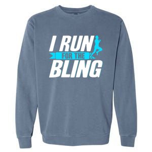 Ultramarathon I Run For The Bling Ultra Marathon Runner Garment-Dyed Sweatshirt