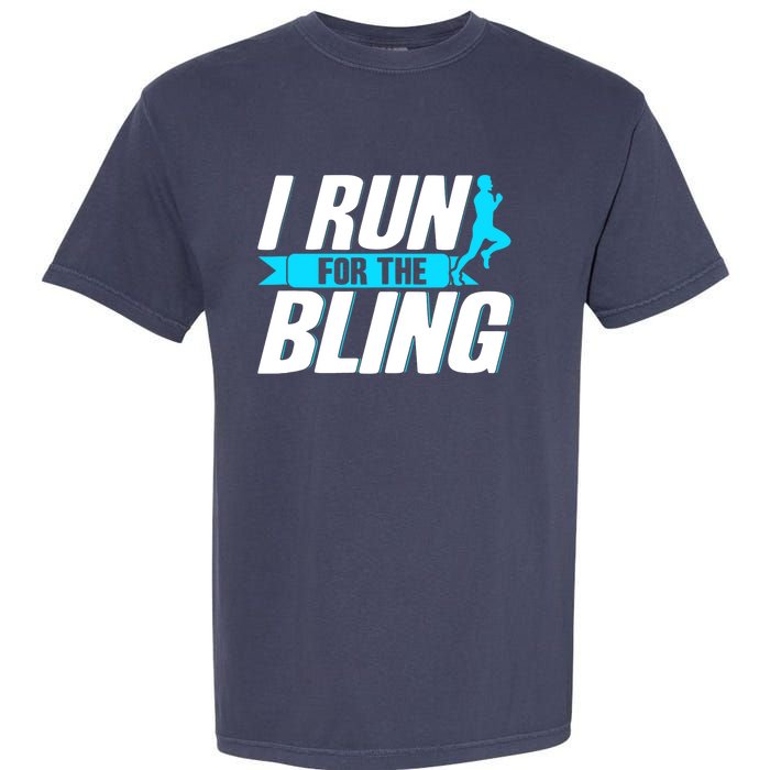 Ultramarathon I Run For The Bling Ultra Marathon Runner Garment-Dyed Heavyweight T-Shirt