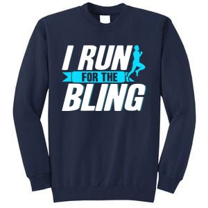 Ultramarathon I Run For The Bling Ultra Marathon Runner Tall Sweatshirt