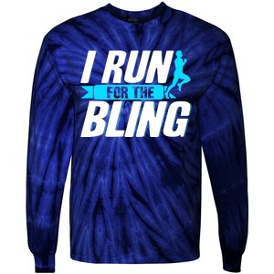 Ultramarathon I Run For The Bling Ultra Marathon Runner Tie-Dye Long Sleeve Shirt