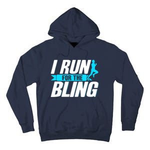 Ultramarathon I Run For The Bling Ultra Marathon Runner Tall Hoodie