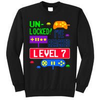 Unlocked Ive Reached Level 7 Arcade 7th Birthday Party Gift Sweatshirt