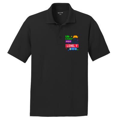 Unlocked Ive Reached Level 7 Arcade 7th Birthday Party Gift PosiCharge RacerMesh Polo