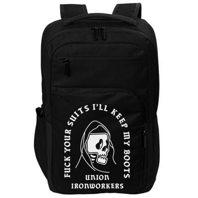 Union Ironworkers Reaper Skull Fuck Your Suits Impact Tech Backpack