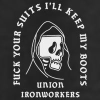 Union Ironworkers Reaper Skull Fuck Your Suits Adult Drive Performance Visor