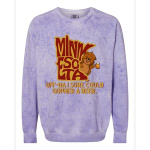 Uffda I Sure Could Gopher A Beer Mn Gopher Colorblast Crewneck Sweatshirt