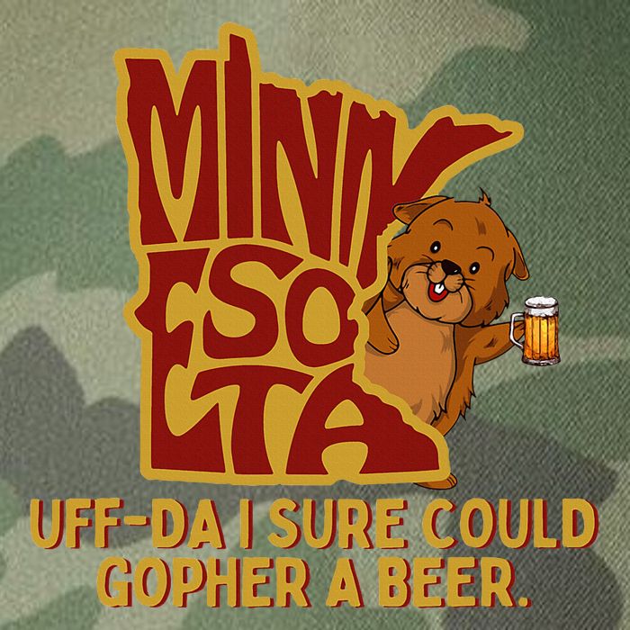 Uffda I Sure Could Gopher A Beer Mn Gopher Legacy Tie Dye Trucker Hat