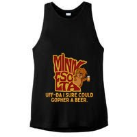 Uffda I Sure Could Gopher A Beer Mn Gopher Ladies PosiCharge Tri-Blend Wicking Tank