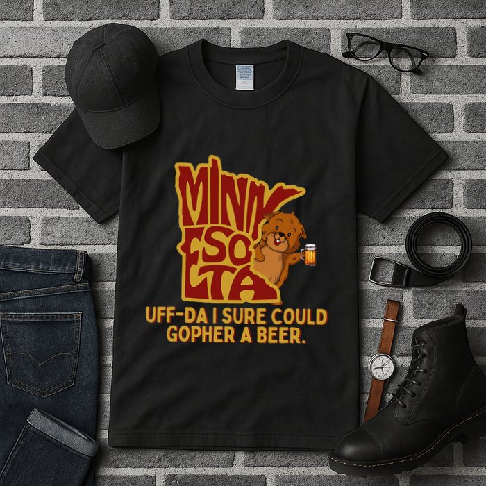 Uffda I Sure Could Gopher A Beer Mn Gopher Tall T-Shirt
