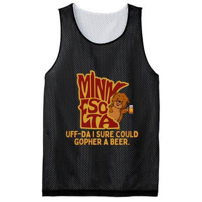 Uffda I Sure Could Gopher A Beer Mn Gopher Mesh Reversible Basketball Jersey Tank