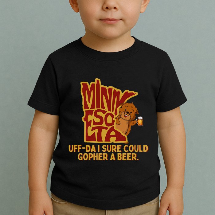 Uffda I Sure Could Gopher A Beer Mn Gopher Toddler T-Shirt
