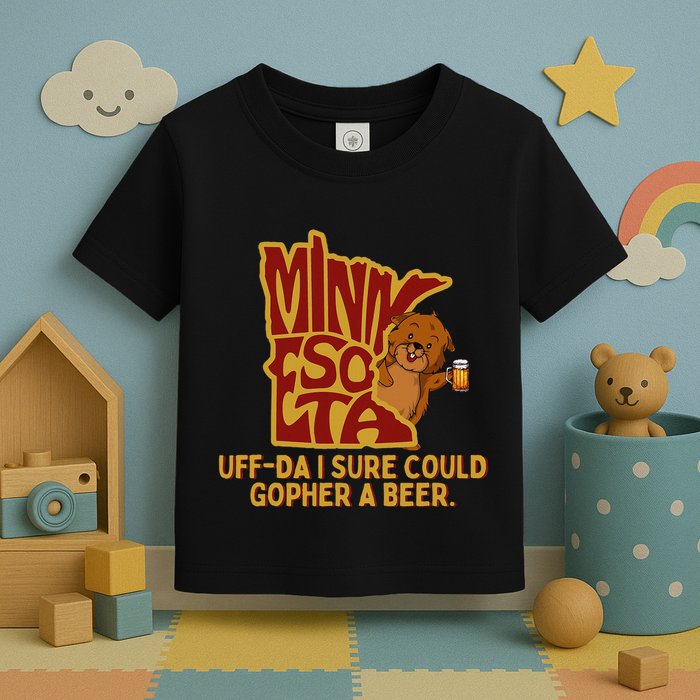 Uffda I Sure Could Gopher A Beer Mn Gopher Toddler T-Shirt