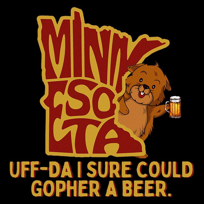 Uffda I Sure Could Gopher A Beer Mn Gopher Valucap Bio-Washed Visor