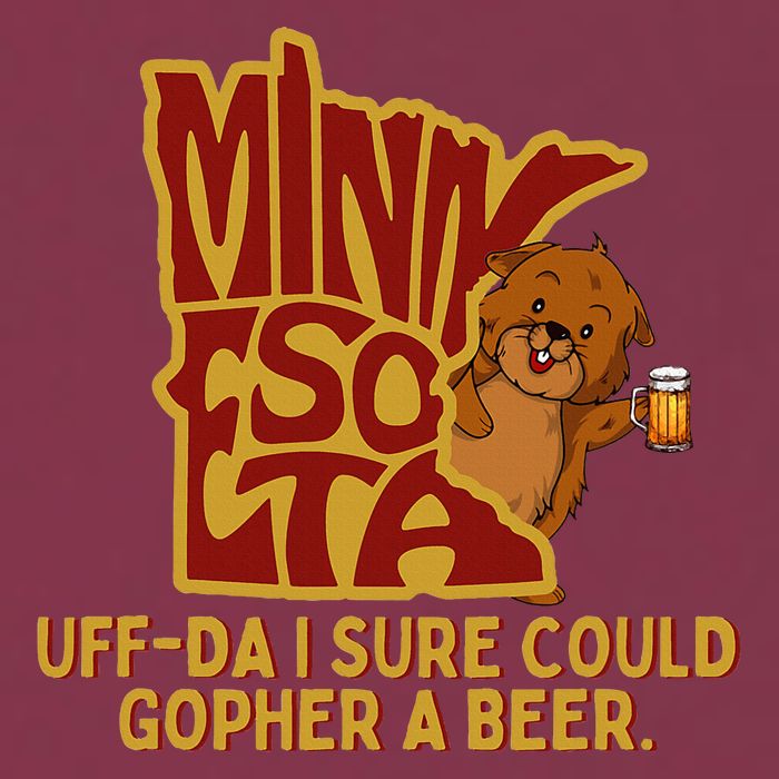 Uffda I Sure Could Gopher A Beer Mn Gopher 16oz Travel Tumbler