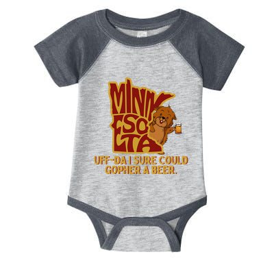 Uffda I Sure Could Gopher A Beer Mn Gopher Infant Baby Jersey Bodysuit
