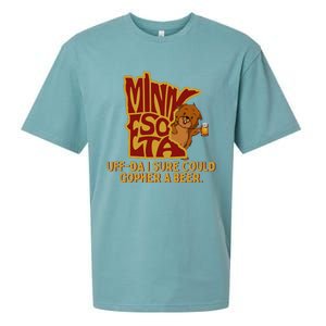 Uffda I Sure Could Gopher A Beer Mn Gopher Sueded Cloud Jersey T-Shirt