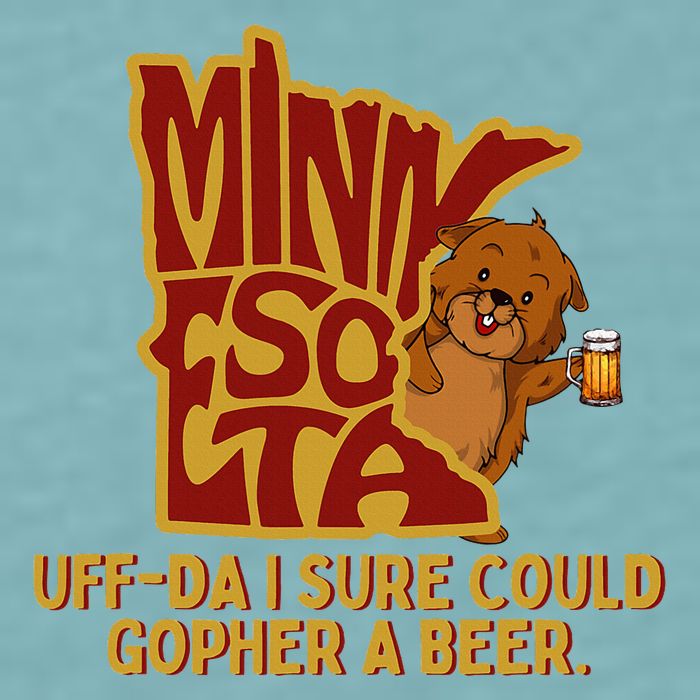 Uffda I Sure Could Gopher A Beer Mn Gopher Sueded Cloud Jersey T-Shirt