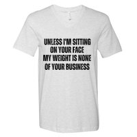 Unless IM Sitting On Your Face My Weight Is None Business V-Neck T-Shirt