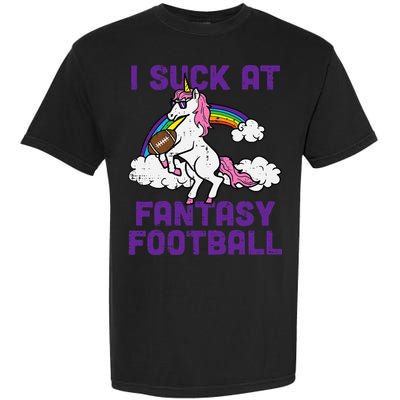 Unicorn I Suck At Fantasy Football Funny FFL Loser Comfort Colors T-Shirt