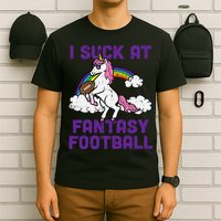 Unicorn I Suck At Fantasy Football Funny FFL Loser T-Shirt