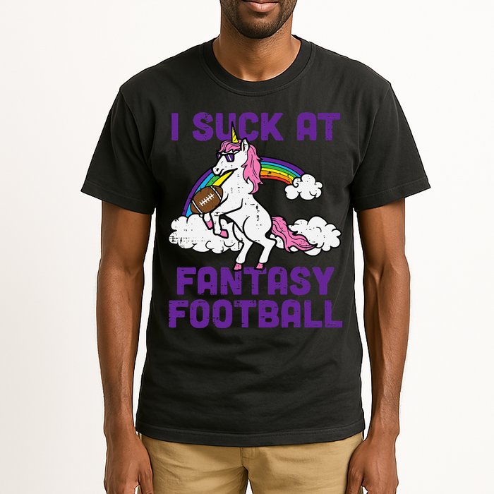 Unicorn I Suck At Fantasy Football Funny FFL Loser Tall T-Shirt