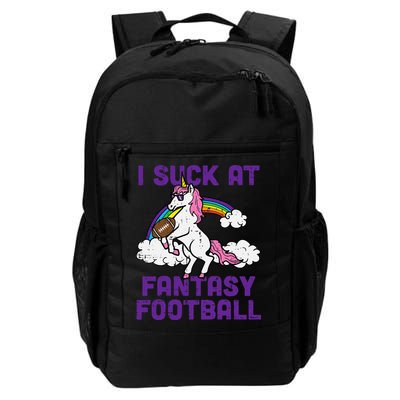 Unicorn I Suck At Fantasy Football Funny FFL Loser Backpack