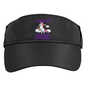 Unicorn I Suck At Fantasy Football Funny FFL Loser Adult Drive Performance Visor