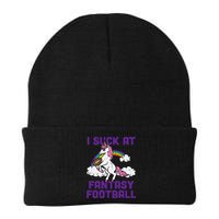 Unicorn I Suck At Fantasy Football Funny FFL Loser Beanie