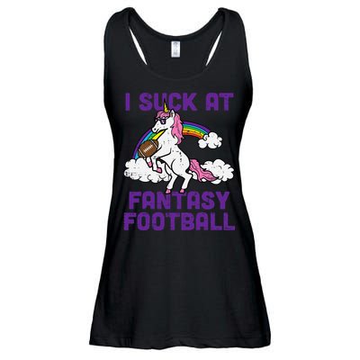 Unicorn I Suck At Fantasy Football Funny FFL Loser Ladies Essential Flowy Tank